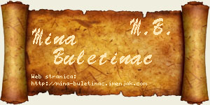Mina Buletinac vizit kartica